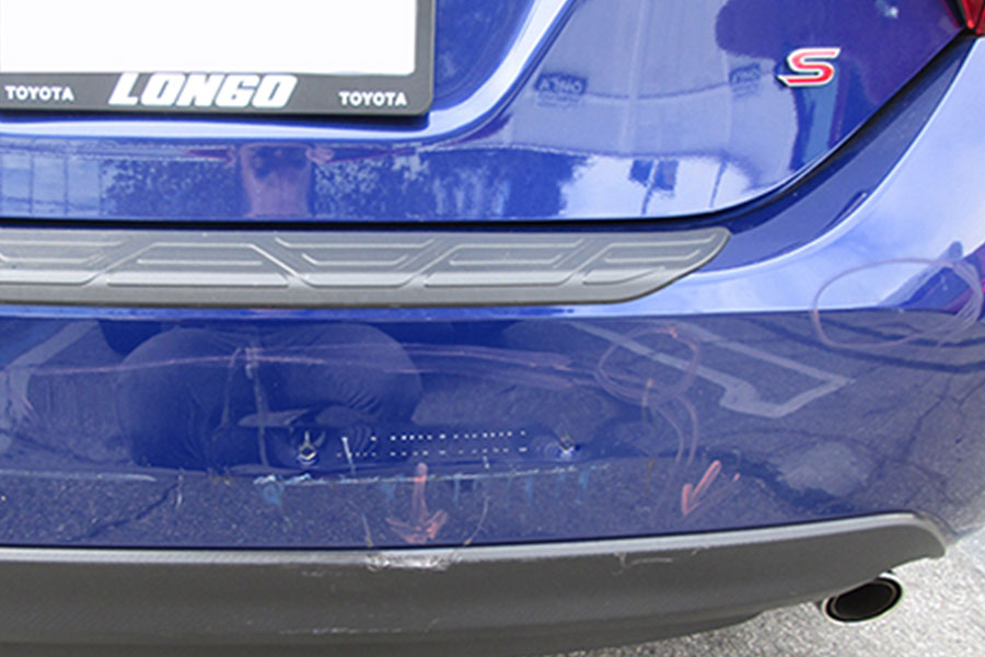 Blue Toyota Corolla Before Repair