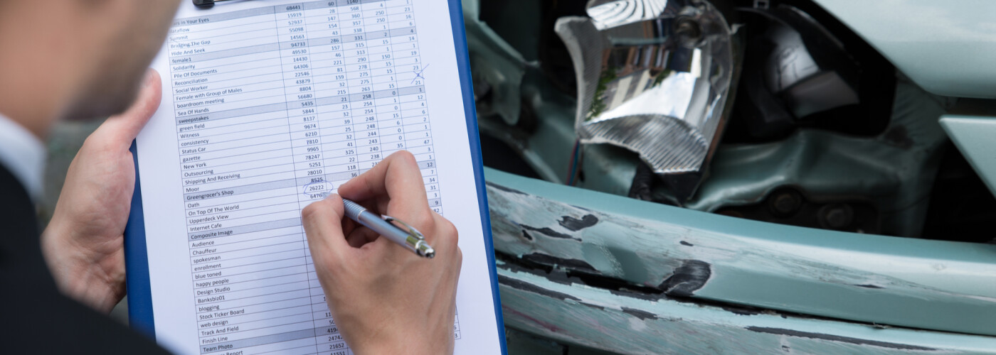 Checking on car damage