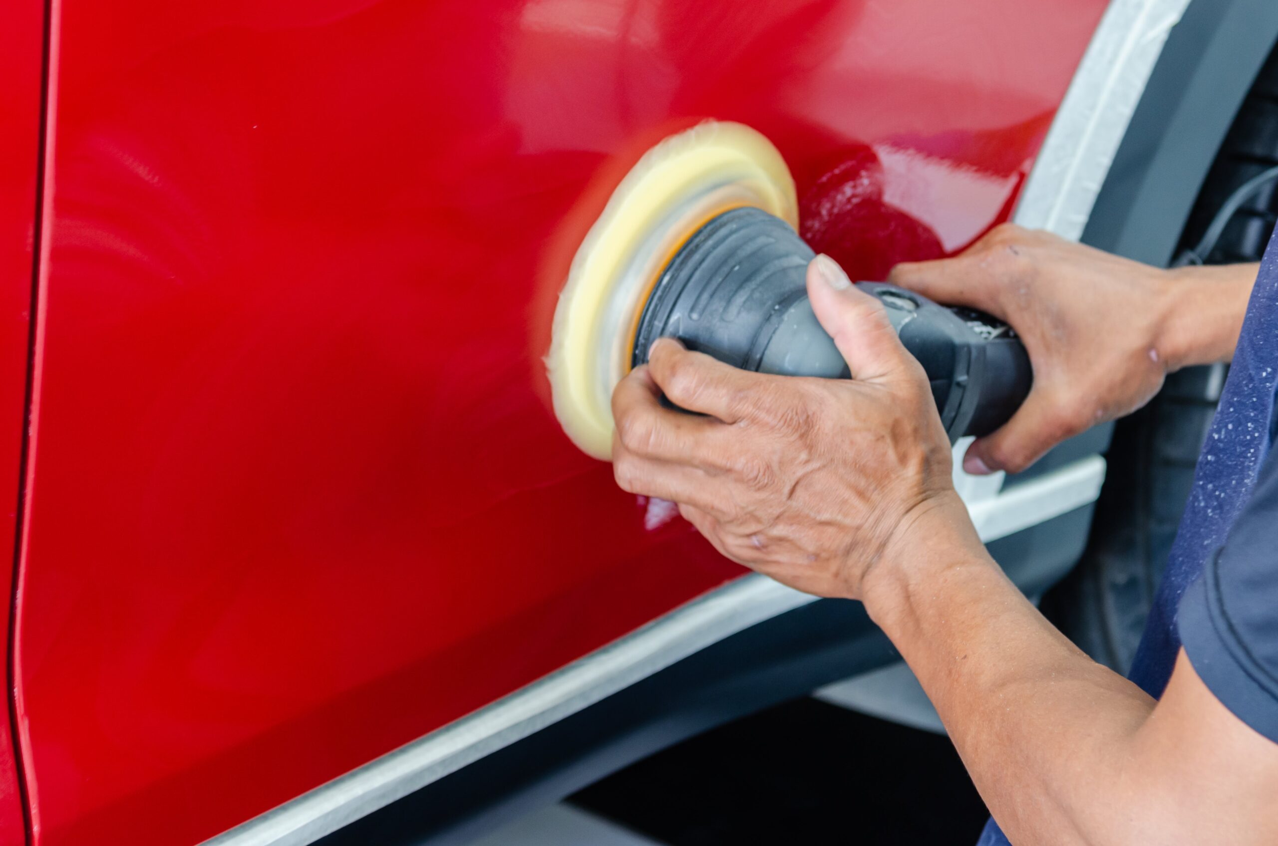 Buffing fresh paint
